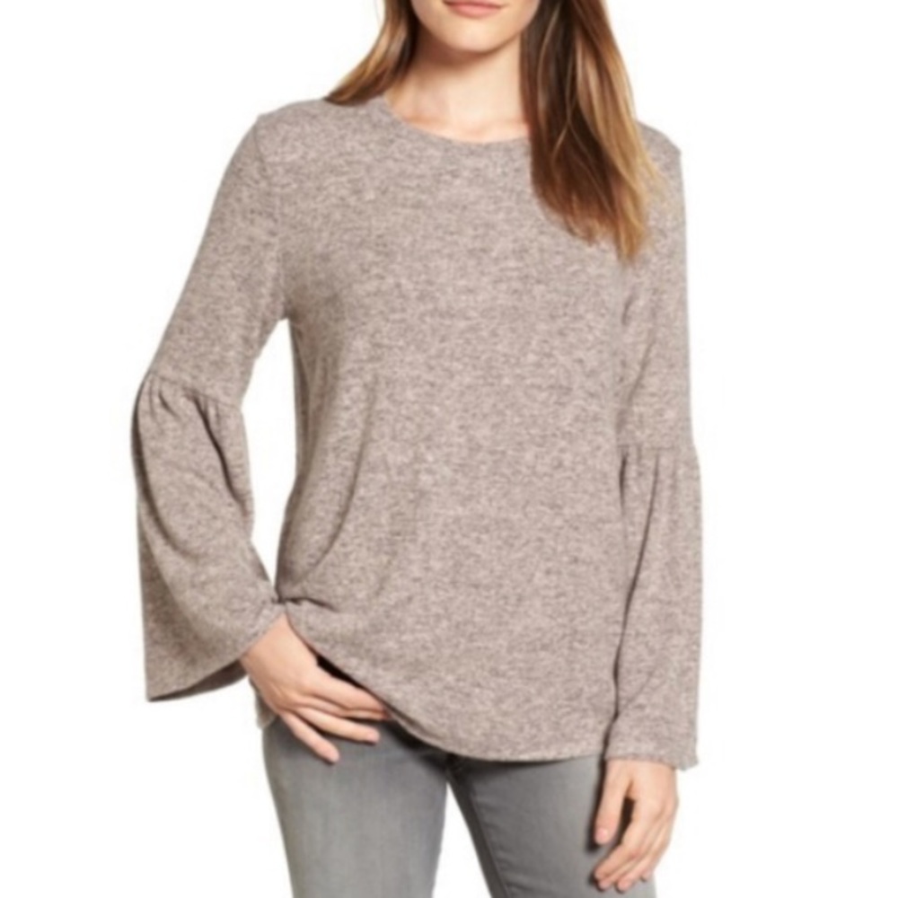 Like New Gibson Boho Bell Sleeve Knit Pullover Top